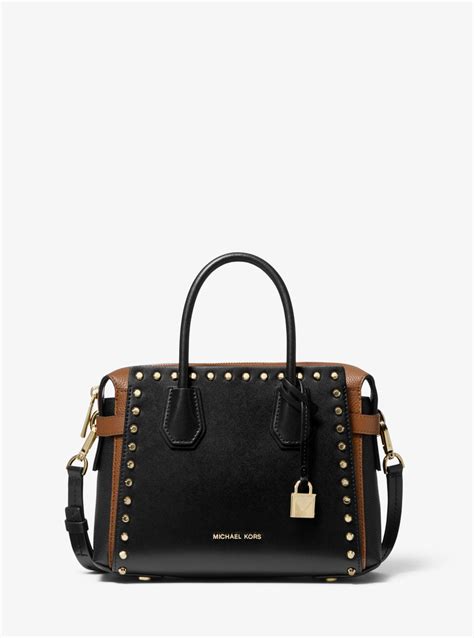 michael kors mercer studded|michael kors mercer belted satchel.